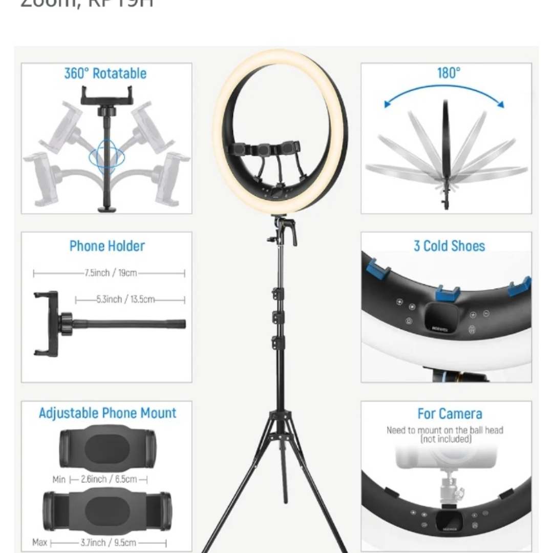 Neewer LED Ring Light Kit with Tripod Stand and Remote - photo 3