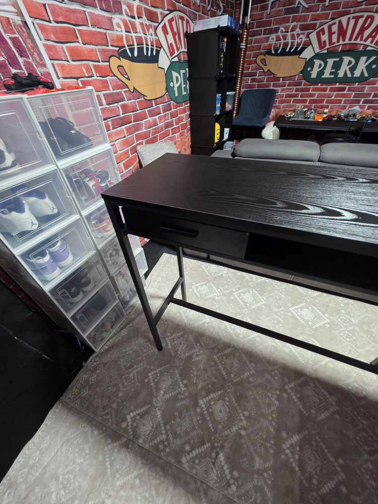 Black Stand-Up Desk with Drawer - photo 2