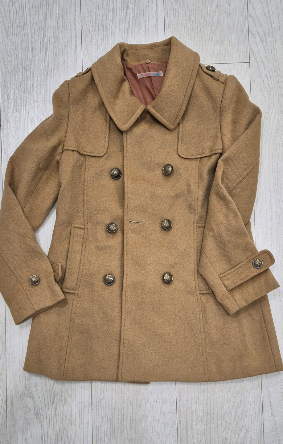 Camel-coloured Peacoat - photo 3