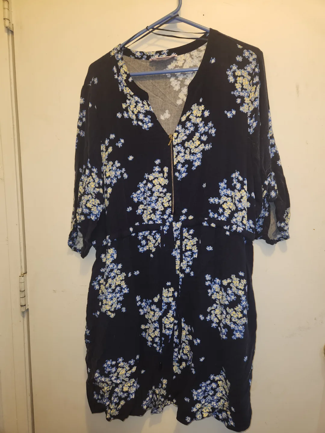 Navy Blue Floral Penningtons Dress thumbnail