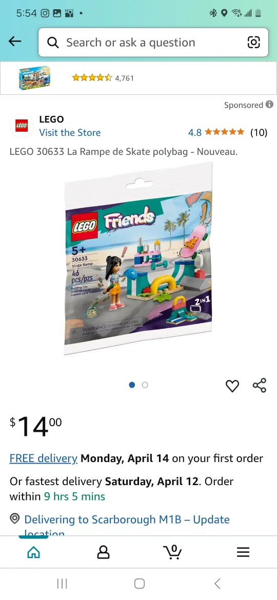 LEGO Friends 30633 Skate Ramp Polybag - New image indicator(4)