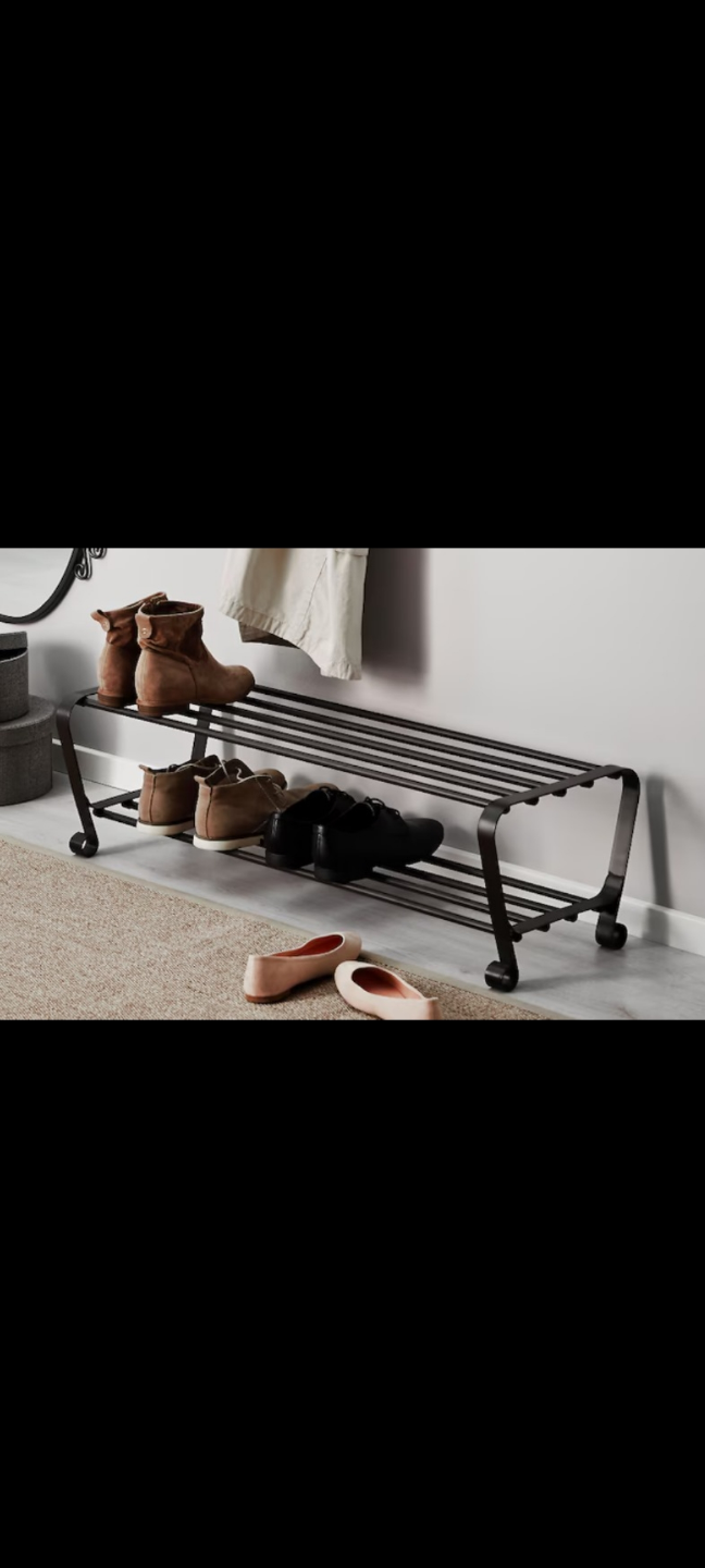 IKEA Trones Black Shoe Rack - photo 2