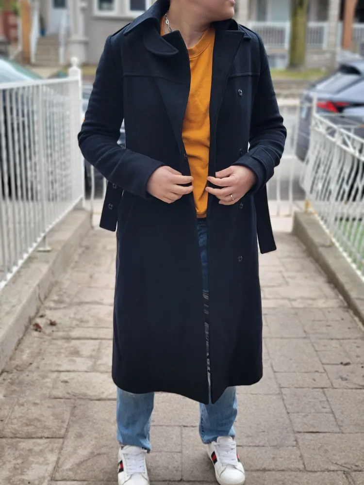 Black Babaton belted coat image indicator(5)