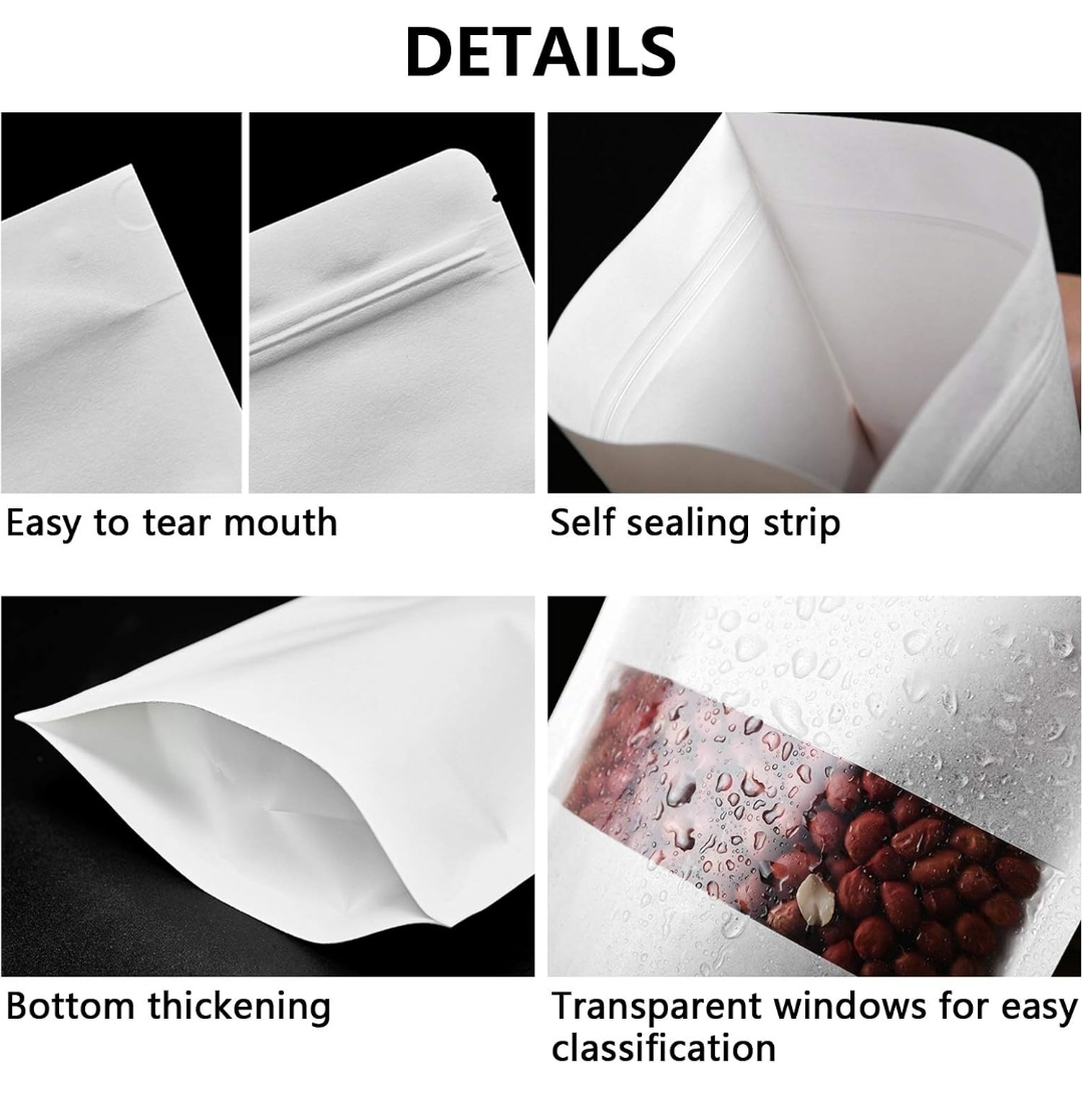 Bulk lot of 100 stand-up pouches with window - photo 4
