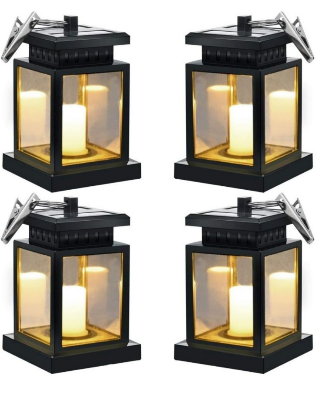 Set of 8 Solar Powered LED Lanterns Outdoor Decor - photo 3