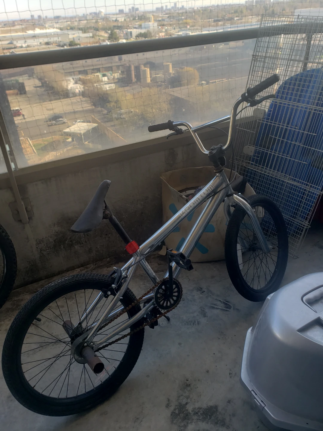 Silver BMX Bike