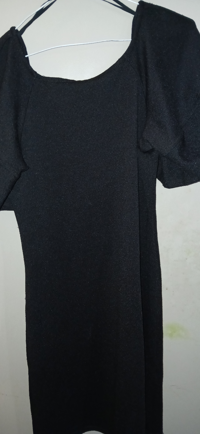 Zara Black Puff Sleeve Mini Dress Size M - photo 2