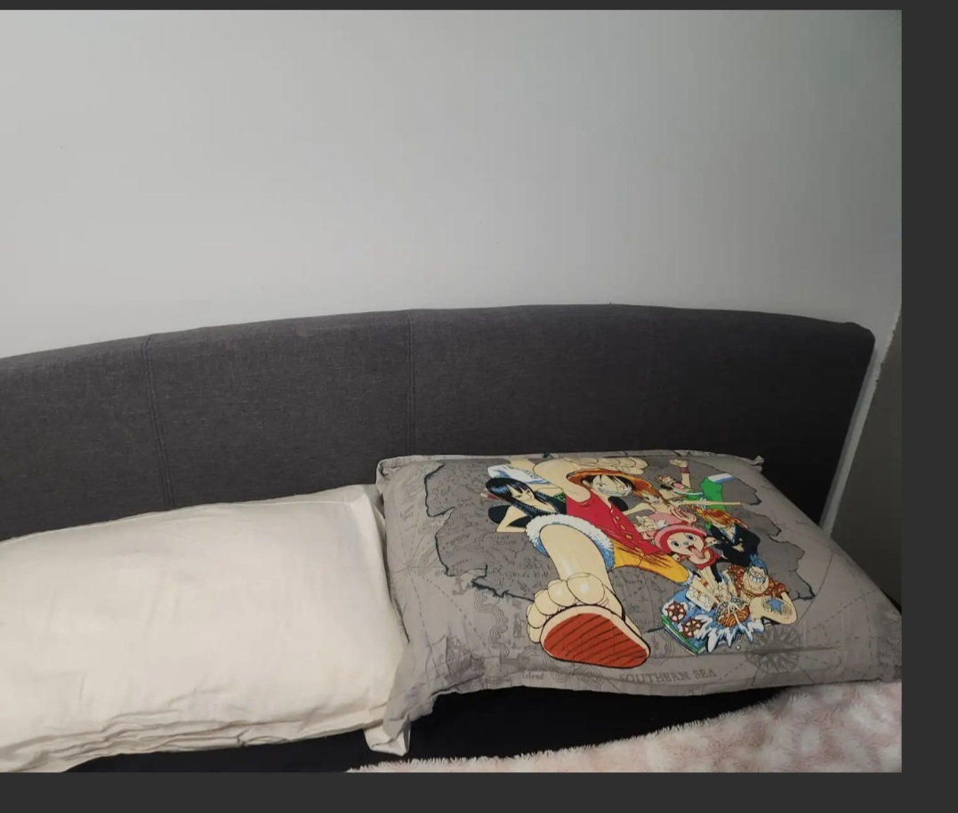 Queen Size Grey Fabric Bed Frame
