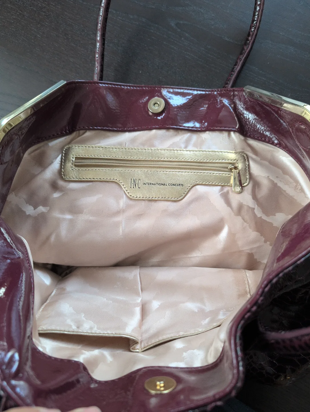 Purple / Burgundy Snakeskin Shoulder Bag image indicator(2)