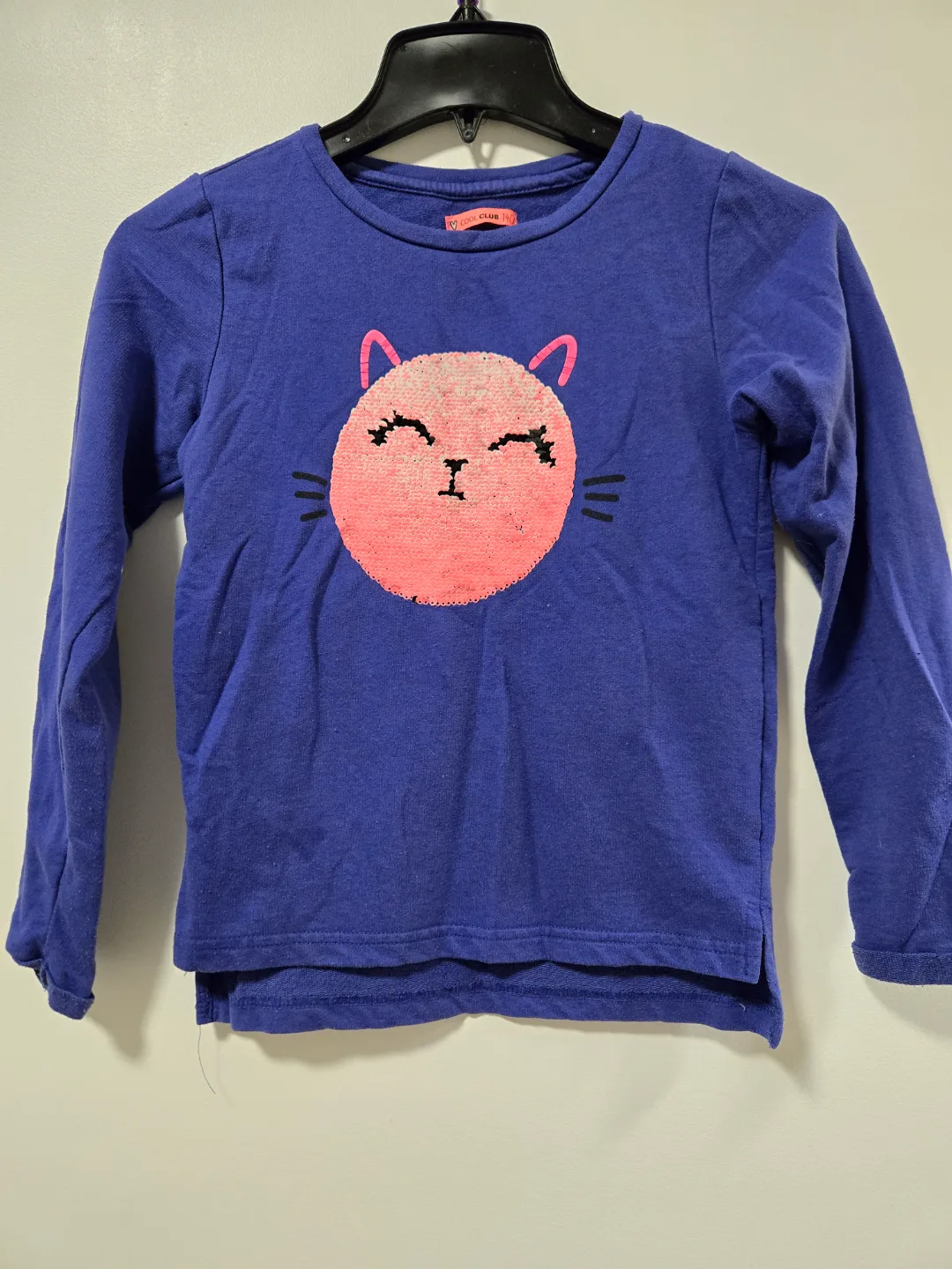 Long Sleeve Shirt with Cat Sequin 8-10 yrs thumbnail