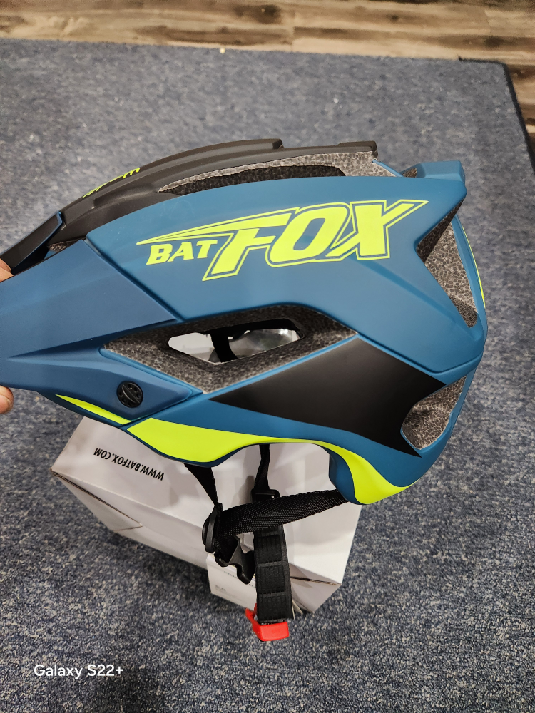 Bat Fox Cycling Helmet - Blue/Black/Lime - photo 4