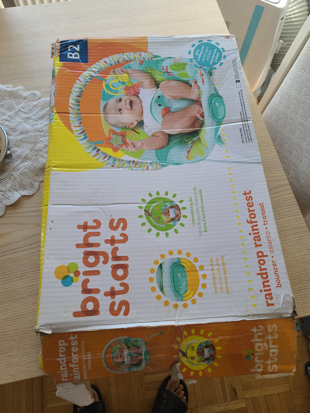 Bright Starts Raindrop Rainforest Baby Bouncer - photo 2
