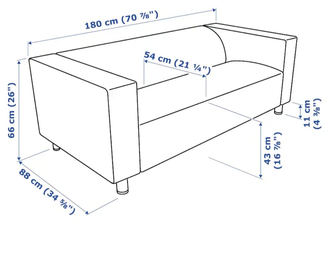 IKEA Two-Seater Sofa - Dark Grey - photo 4