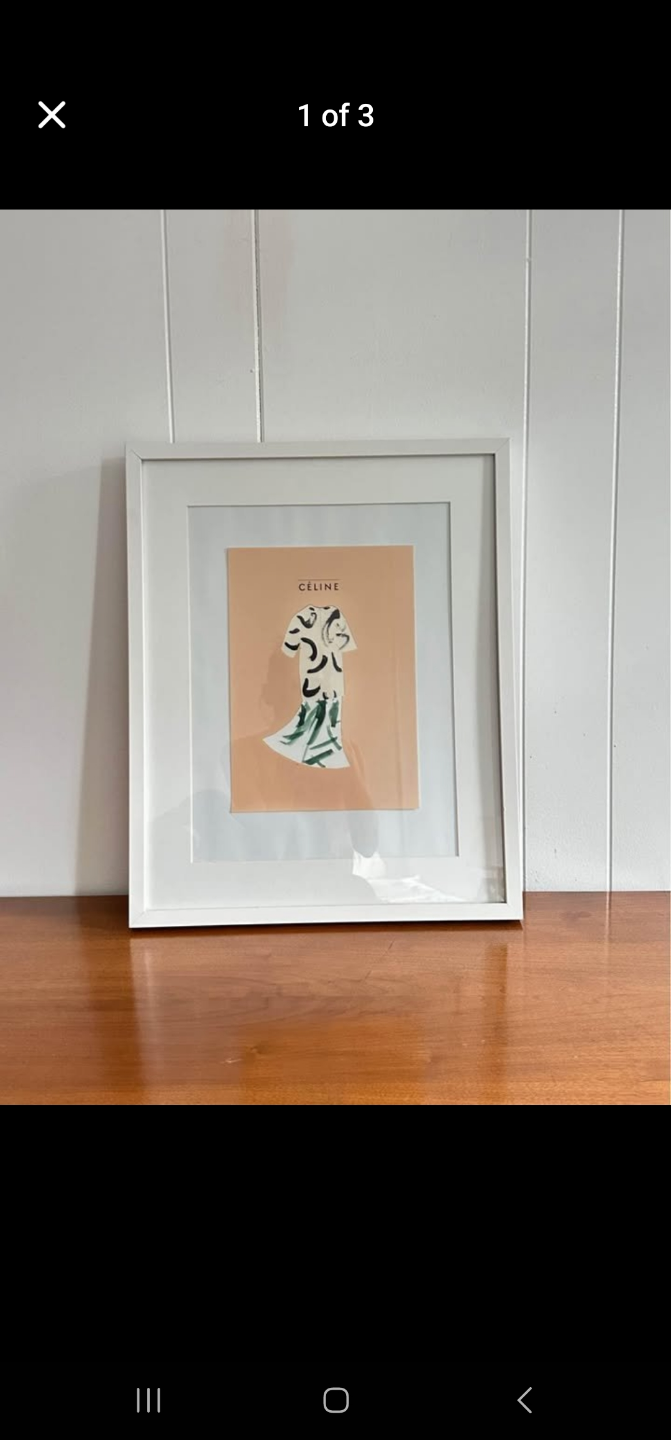 Celine Framed Vintage Print