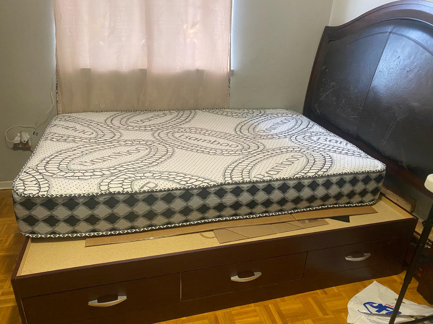 Double bed with storage and mattress - photo 2