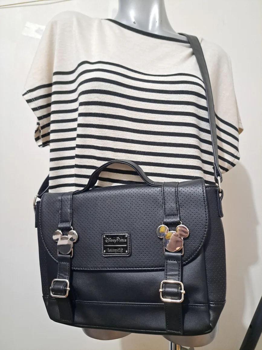 Disney Parks Loungefly Mickey Mouse Crossbody Bag 💚 thumbnail