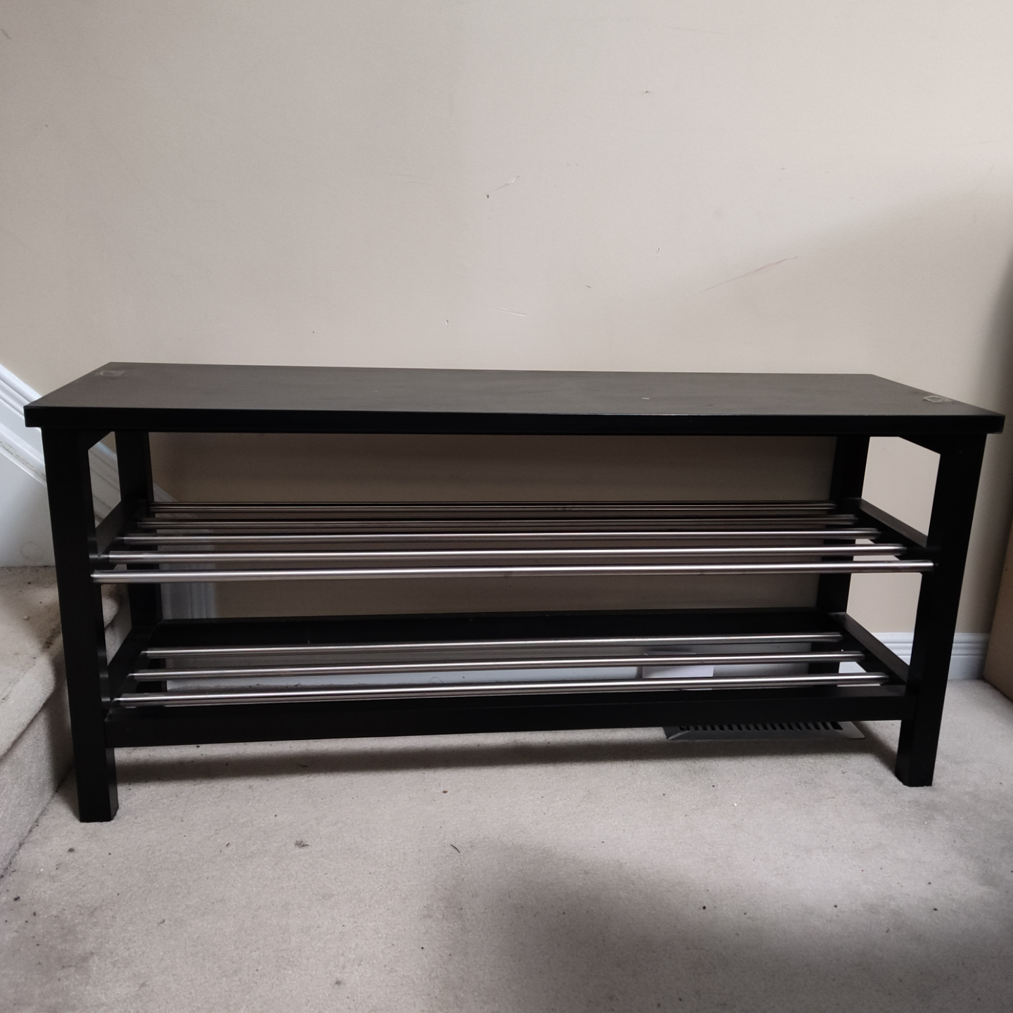 Black Shoe Bench with Storage from IKEA - photo 2