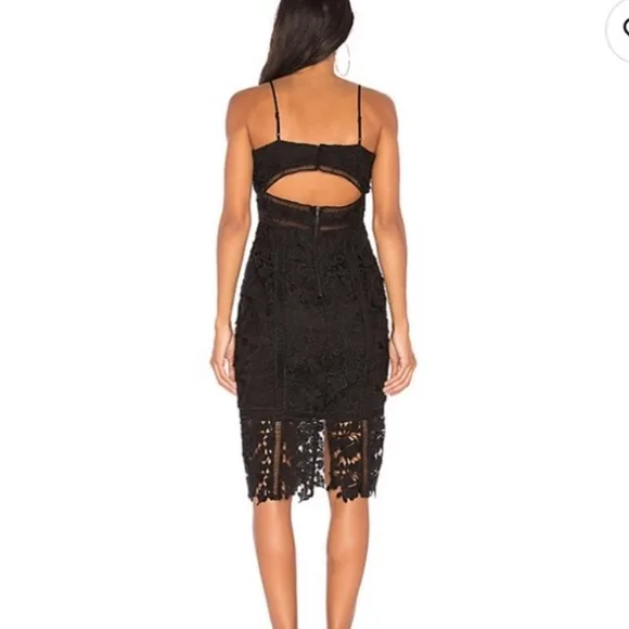 Bardot Womens Botanical Lace Dress Black  image indicator(2)