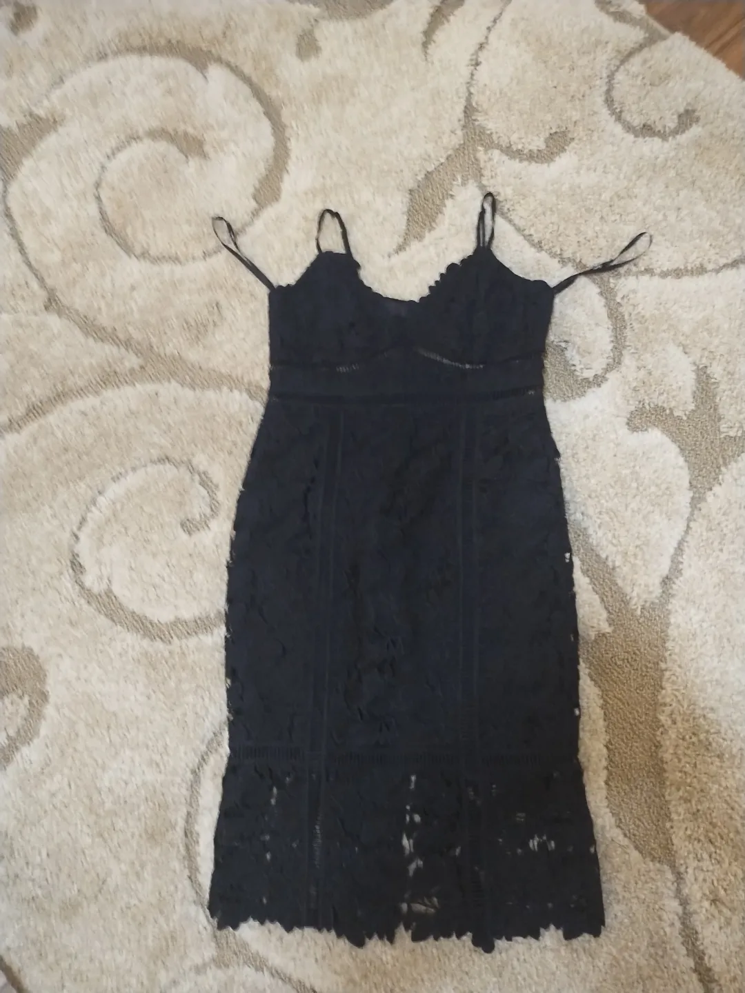 Bardot Womens Botanical Lace Dress Black  image indicator(5)