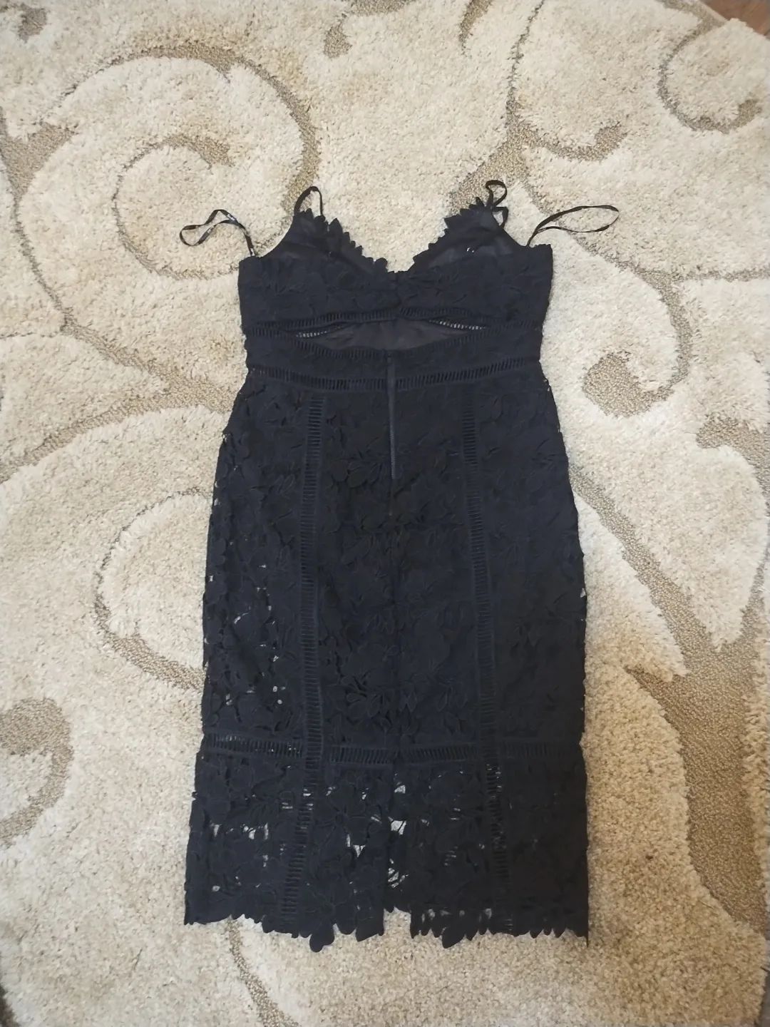 Bardot Womens Botanical Lace Dress Black  image indicator(7)