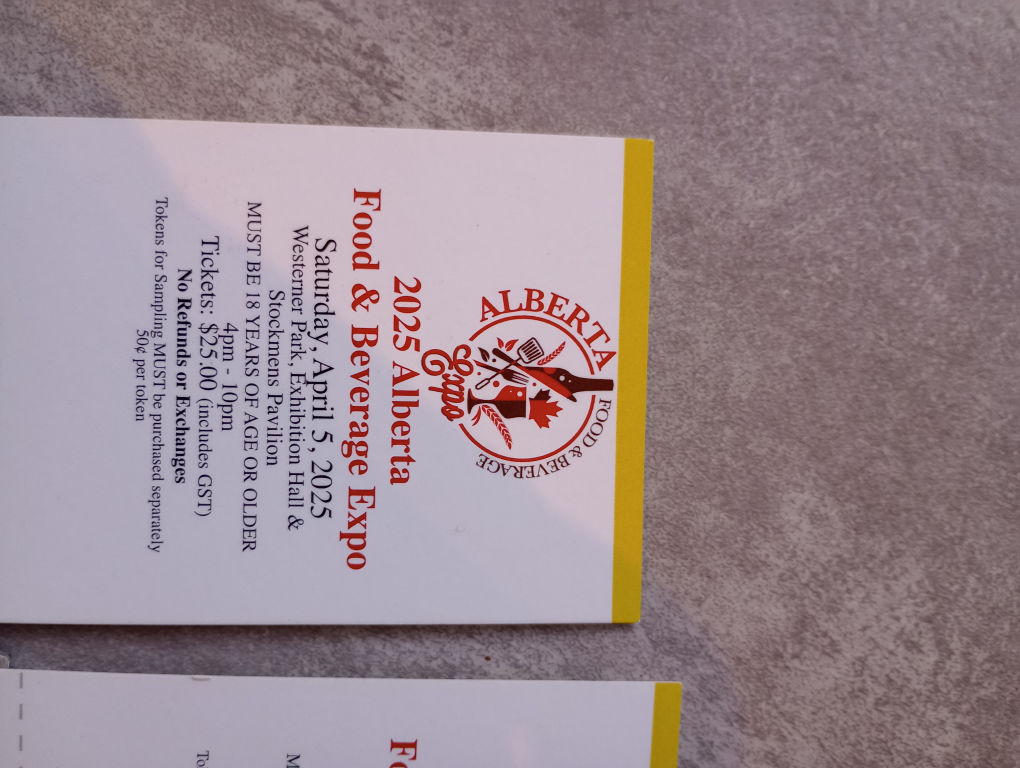 2 Alberta Food & Beverage Expo Ticket
