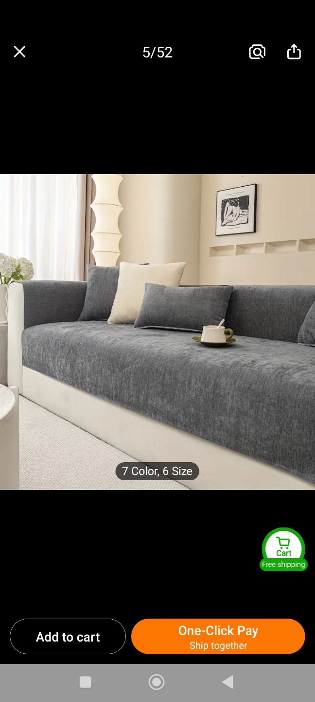 New Dark Gray  Sofa Cover 90*210cm - photo 4