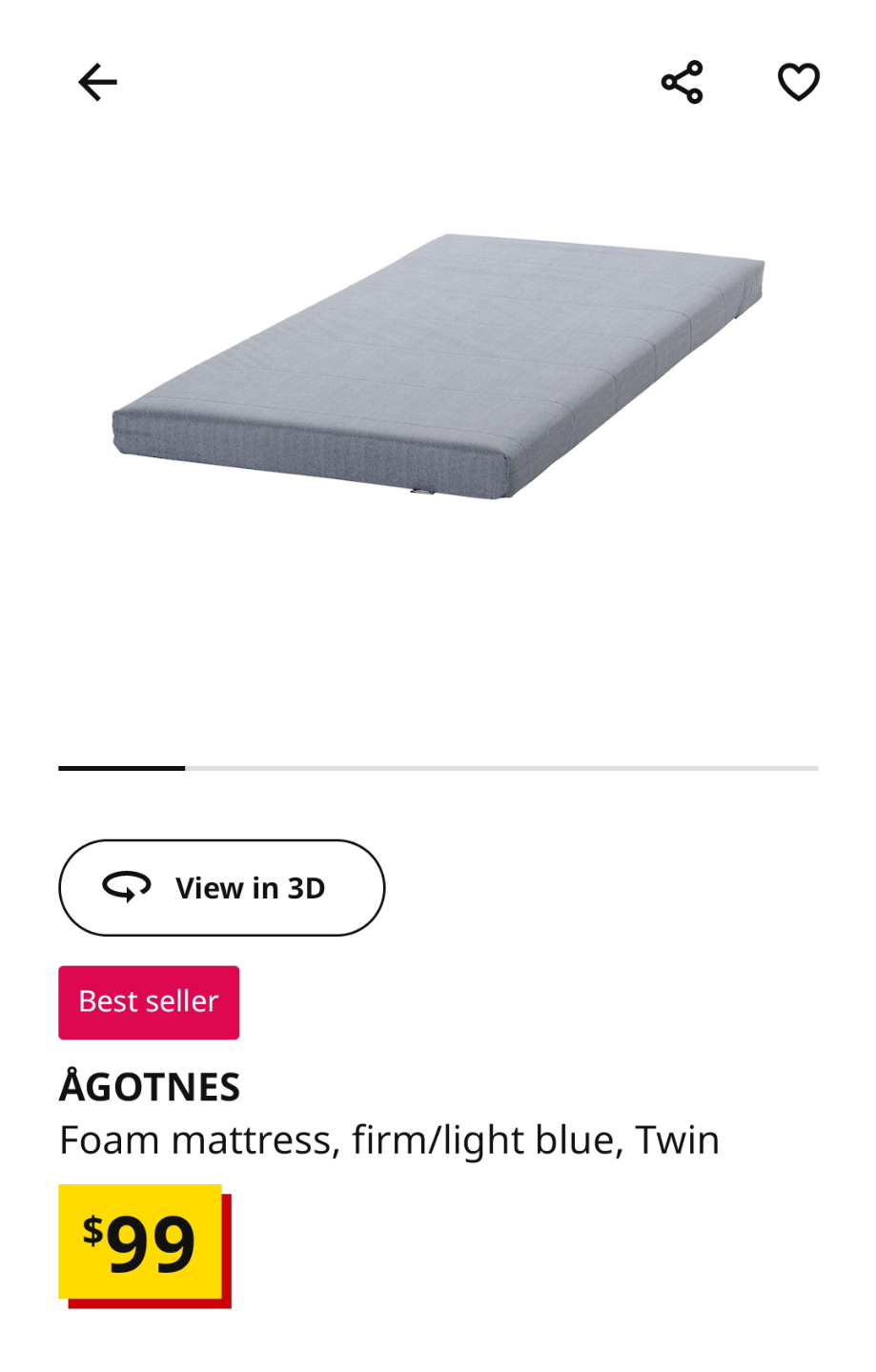 Ikea twin mattress - photo 2