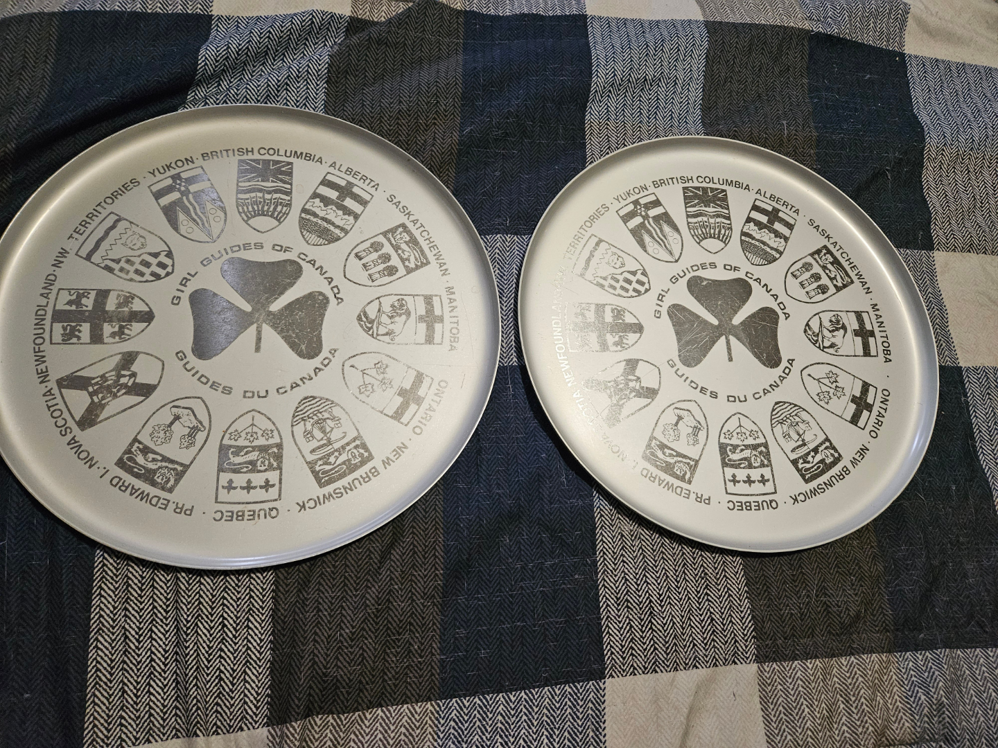 Silhouette Girl Guides of Canada Aluminum Trays (Set of 2)
