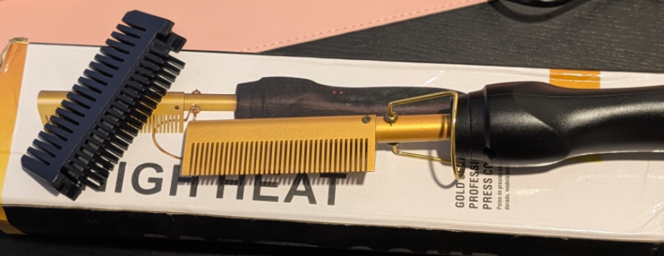 Hot comb and Mini Hair Straightener/Flat-iron