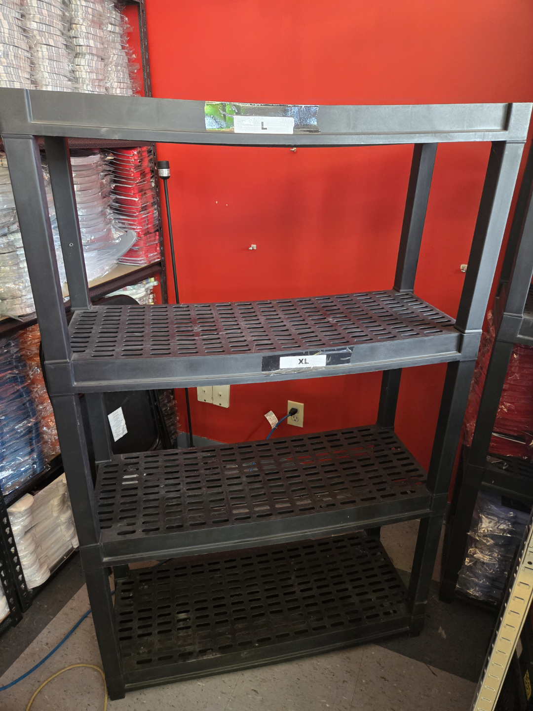 Heavy Duty 4-Shelf Plastic Shelving Unit - photo 2