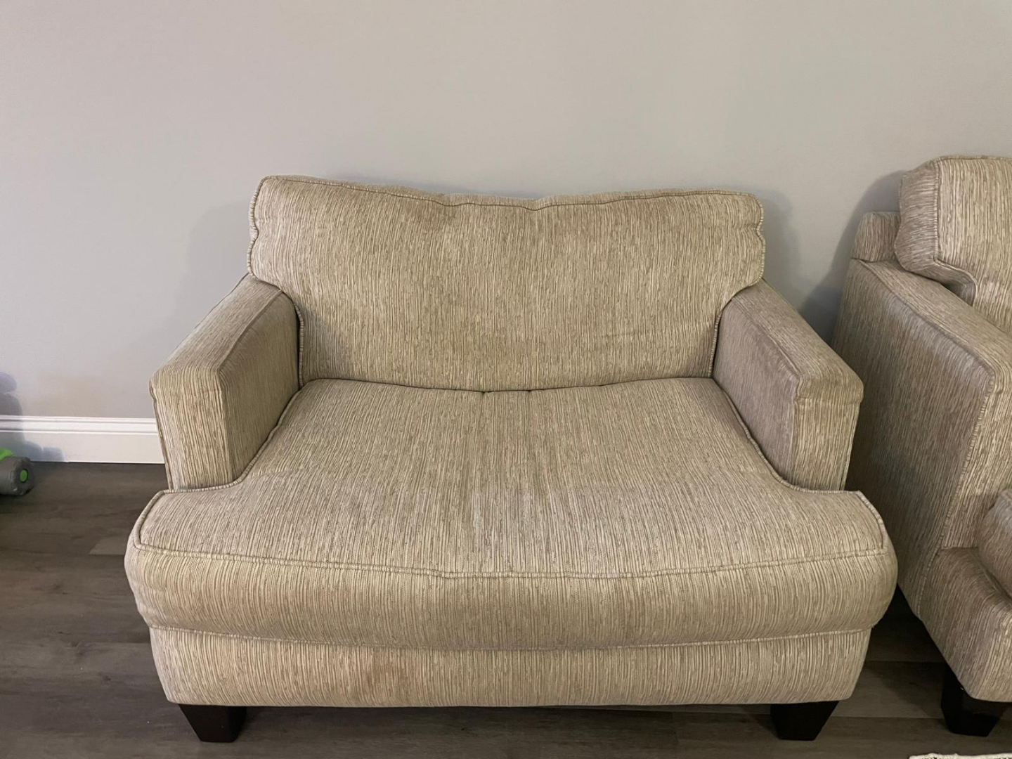 Beige Fabric Sofa and Loveseat Set - photo 2