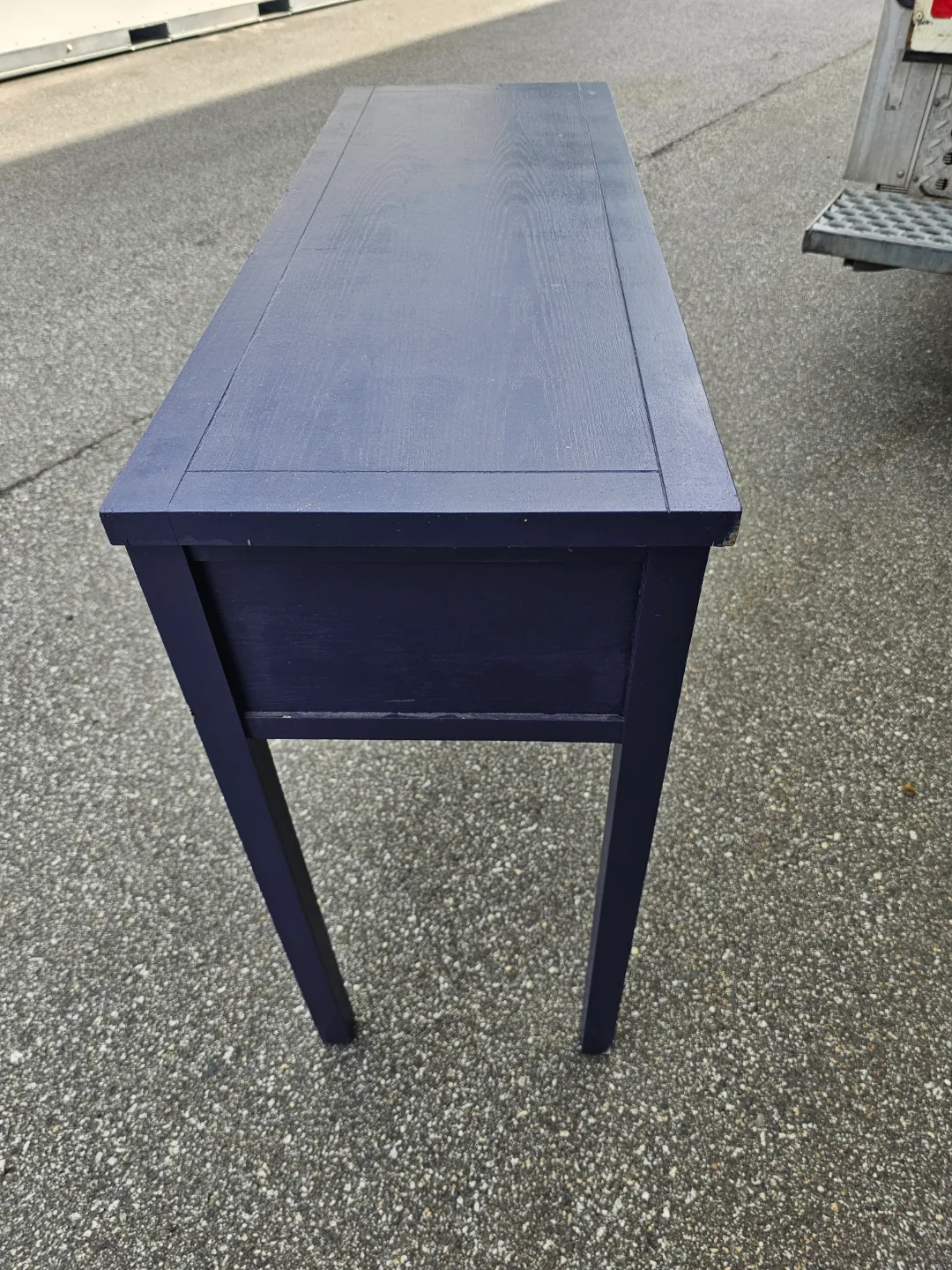 Dark Blue Console Table with Three Drawers image indicator(2)