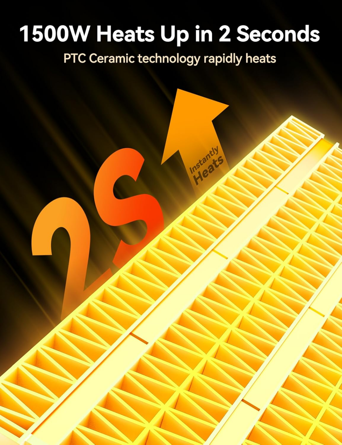 Moving Out Sale‼️ 1500W PTC Ceramic Heater - Fast Heating - photo 4