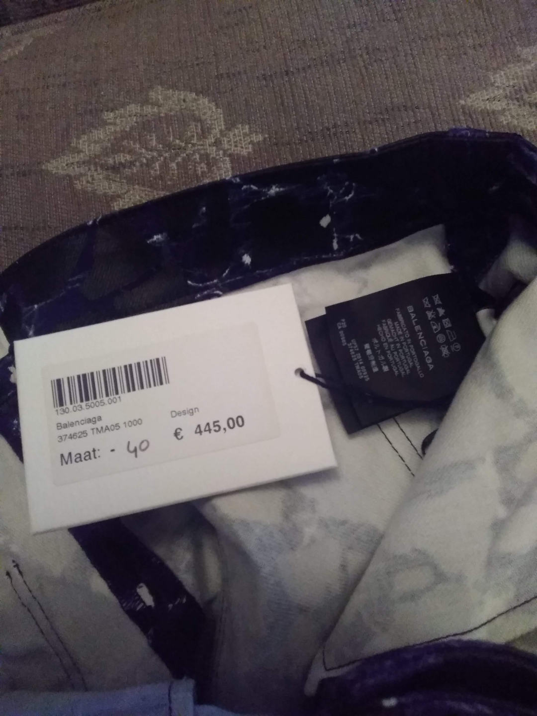 Authentic Balenciaga Size 40 Marble Print Jeans - photo 4