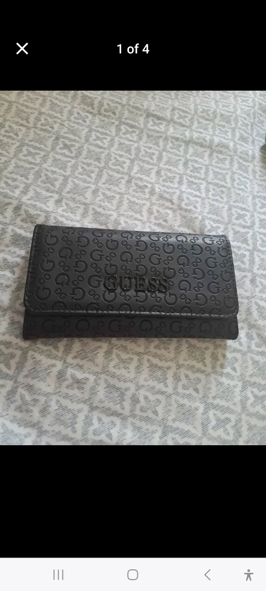 GUESS Black Embossed Logo Wallet