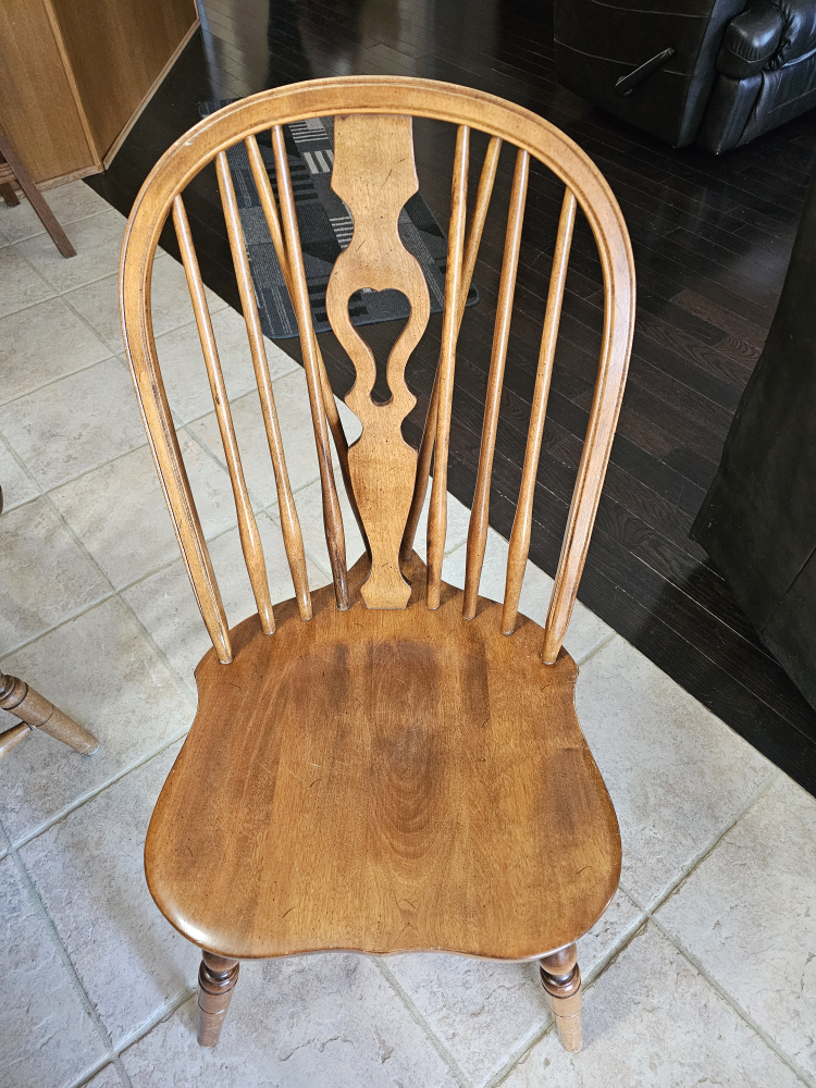 Wood Dining Table and Six Chairs Set - photo 3