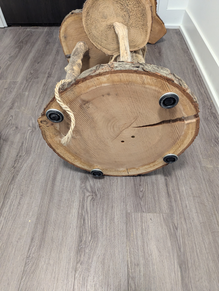 Rustic Wooden Three-Tiered Stand for plants or cats - photo 5
