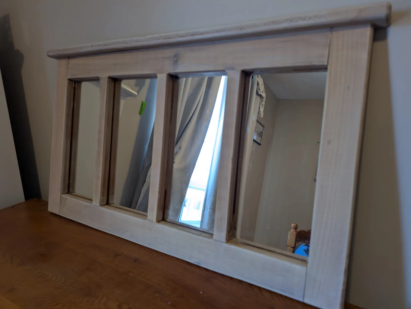 Multi-Panel Wooden Wall Mirror thumbnail