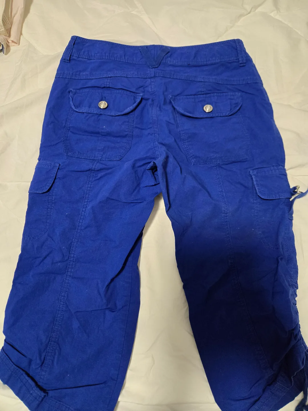 Women's Size 4 Blue Cargo Capri Pants thumbnail