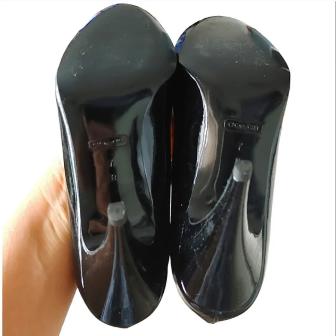 Coach Black Patent Leather Heels image indicator(4)