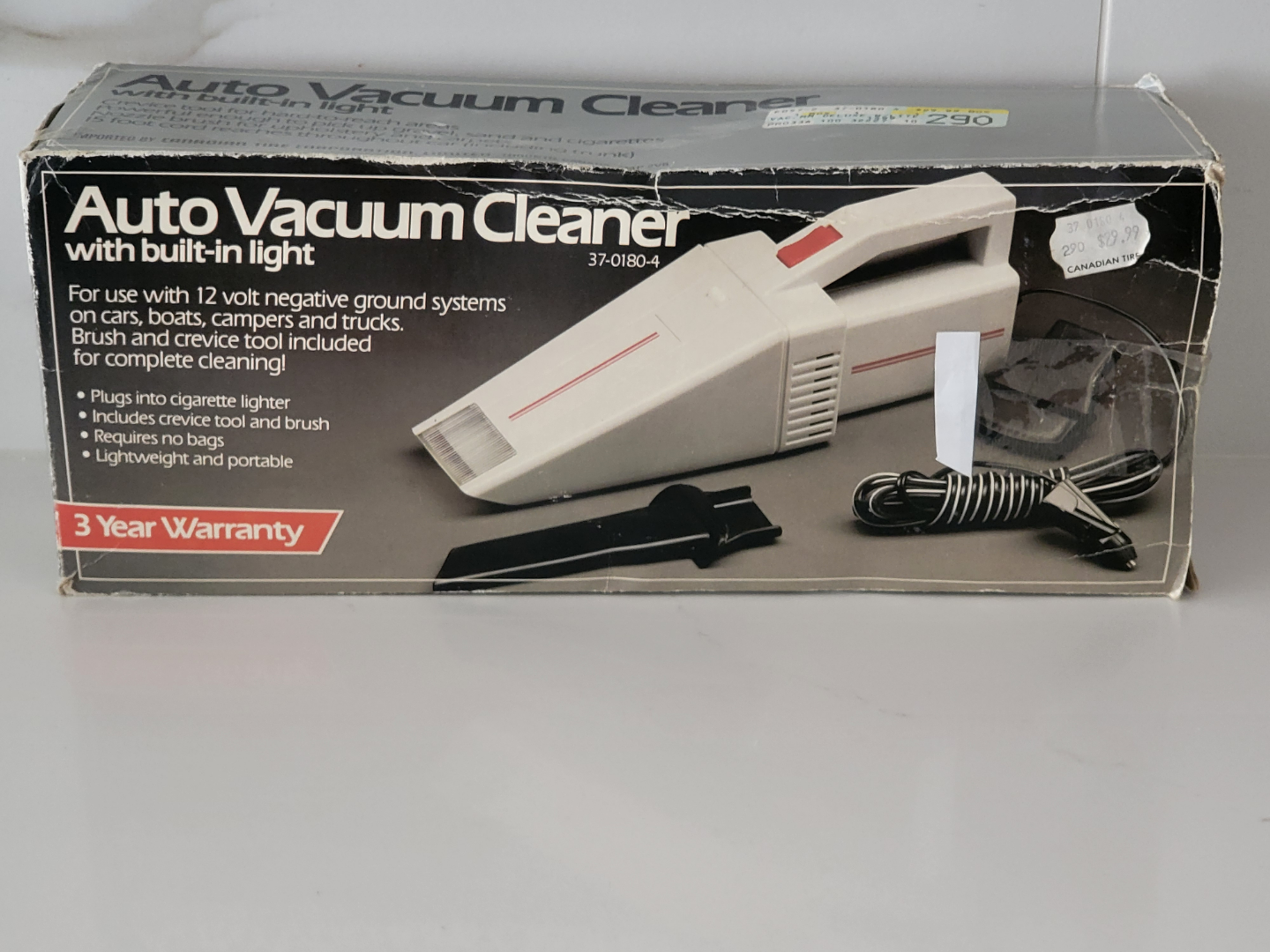 Vintage Auto Vacuum Cleaner with Built-in Light