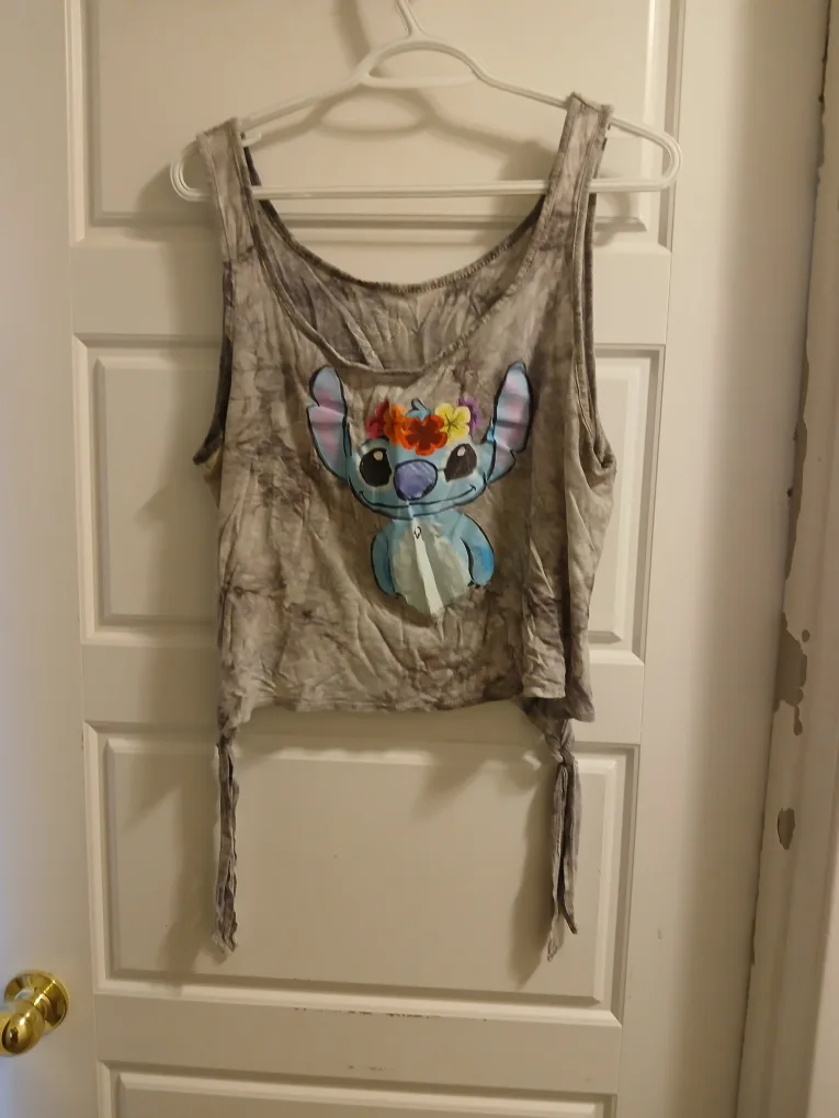 Stitch Tie-Dye Crop Tank Top thumbnail