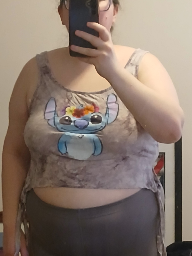 Stitch Tie-Dye Crop Tank Top - photo 2