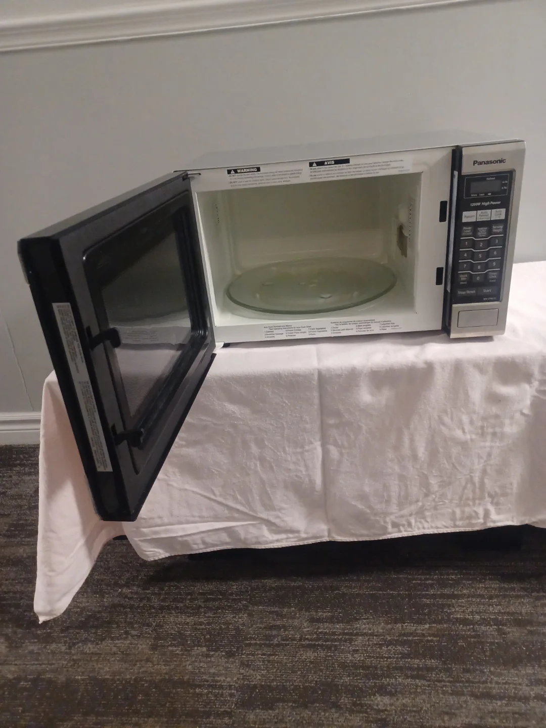 Panasonic 1200W countertop microwave image indicator(5)