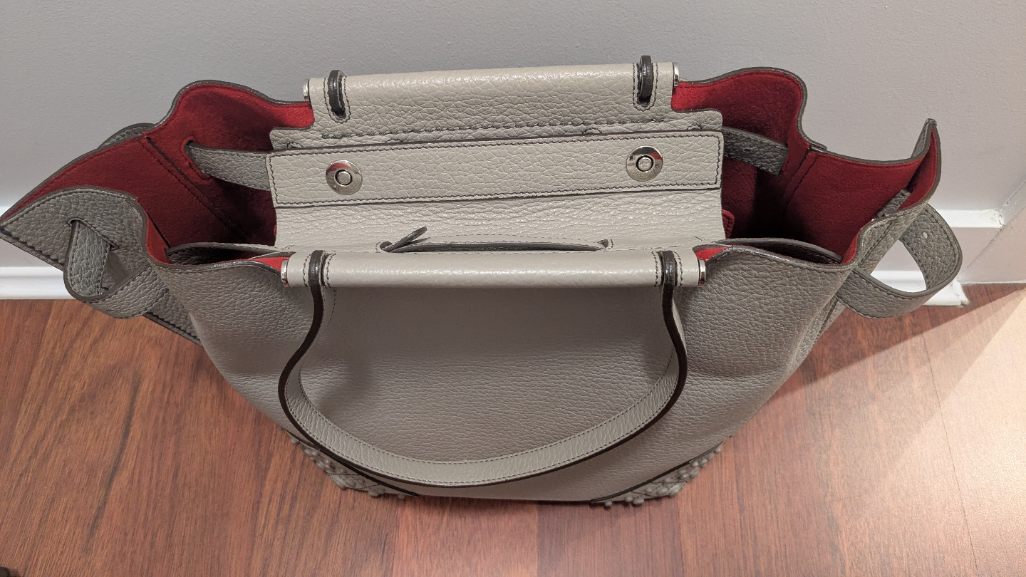 Like New TOD'S Grey Pebble Leather Tote Bag - photo 5