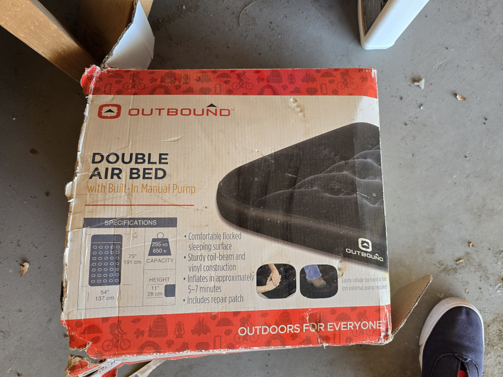 Outbound Double Air Bed with Built-in Pump