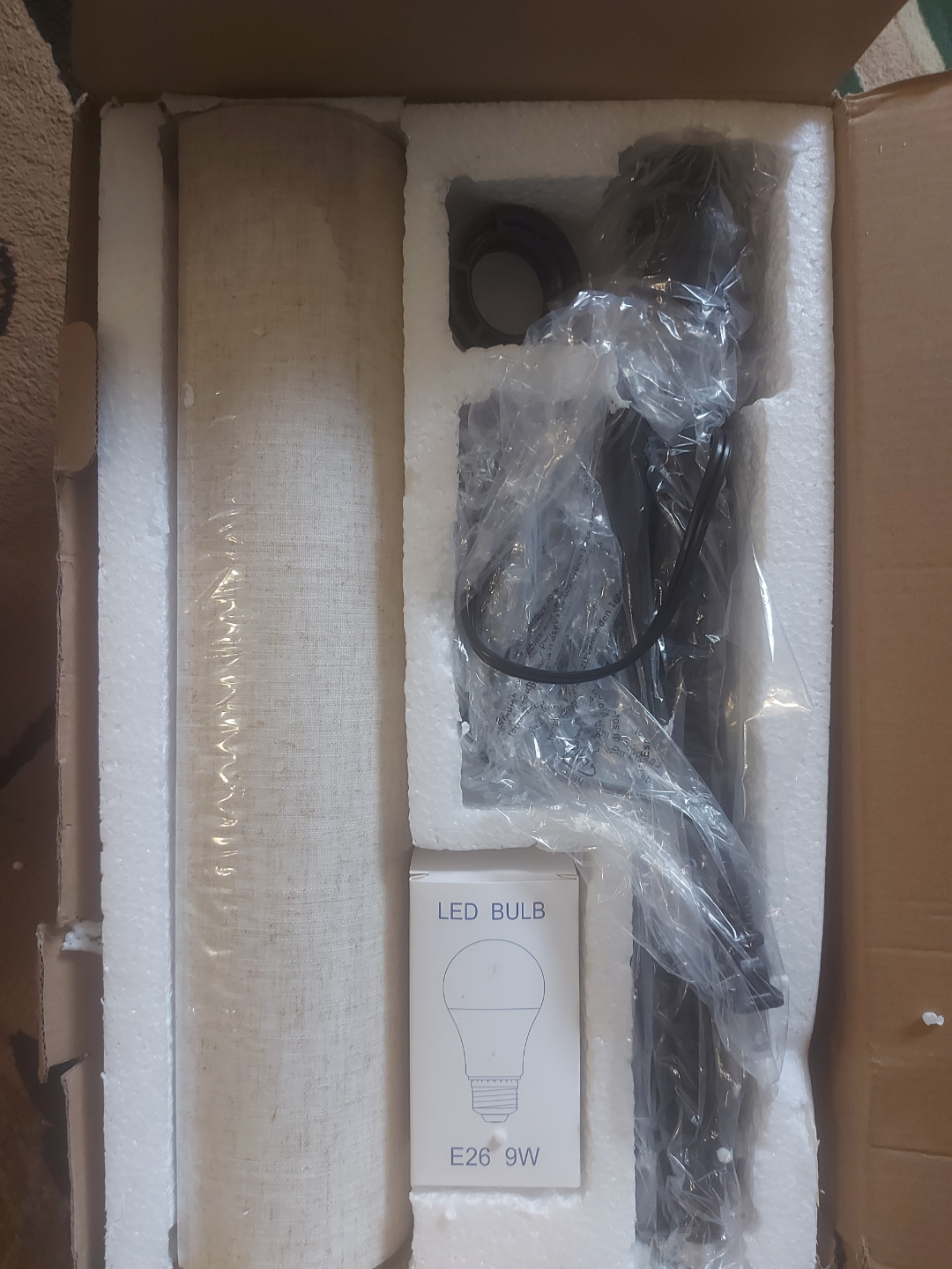 Modern Black Floor Lamp with Fabric Shade - photo 3