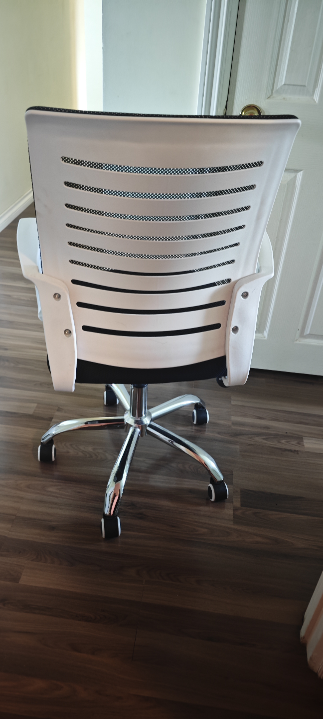 Office Chair - Black Mesh & White Frame - photo 2