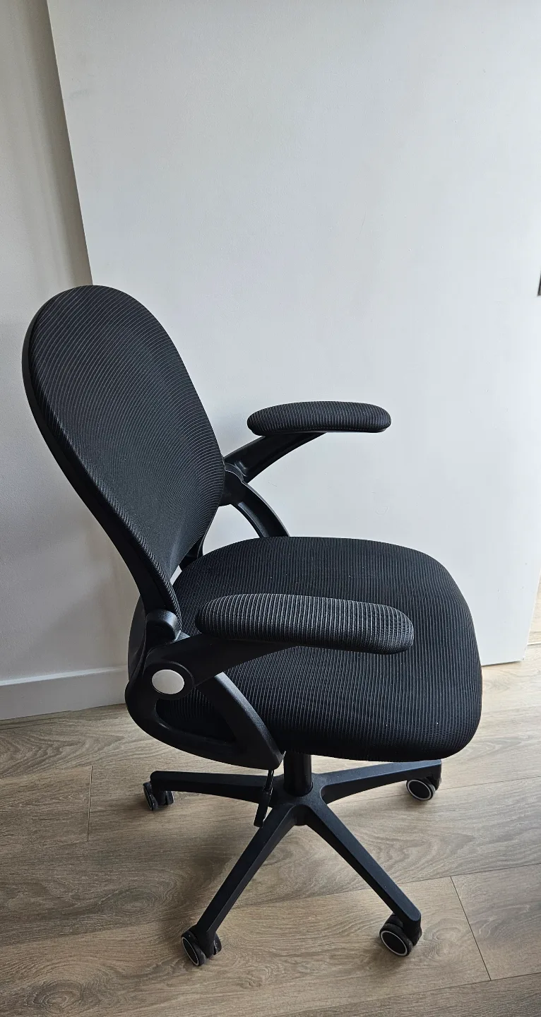 Black Mesh Office Chair with Armrests 💚 image indicator(3)