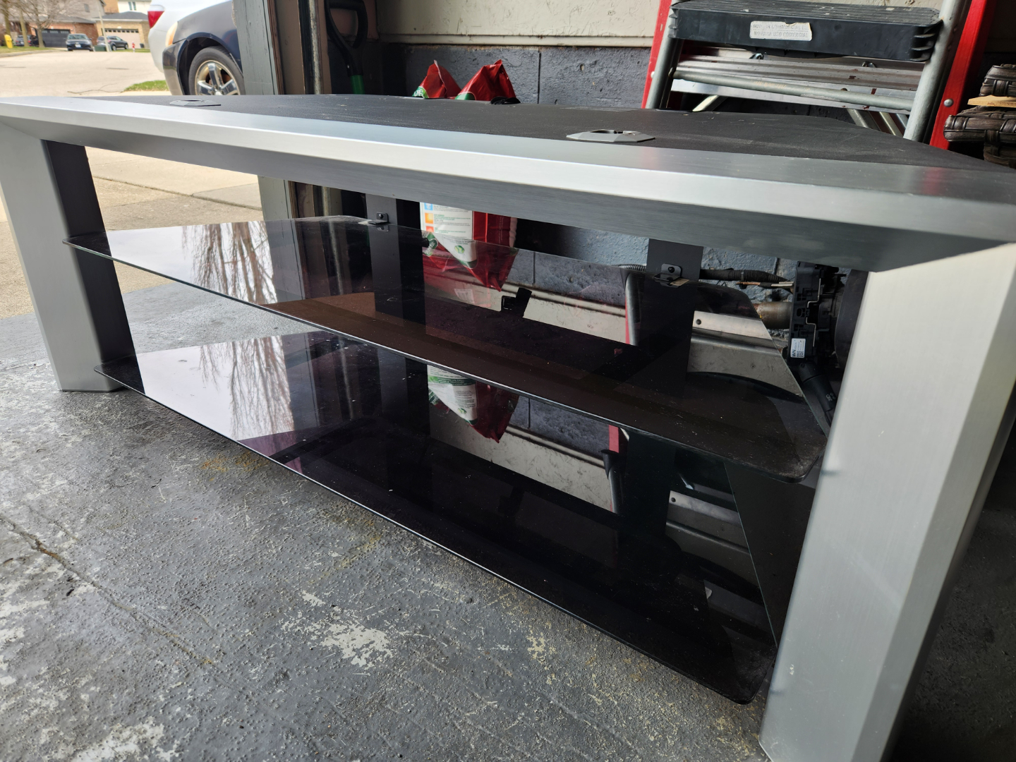 Sony TV Stand with Glass Shelves